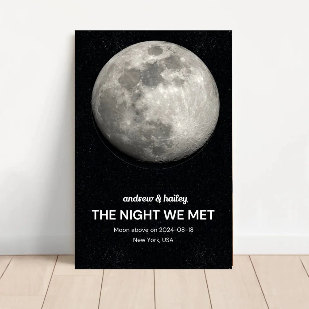 Personalized Canvas "Special Occasion Moon Phase"