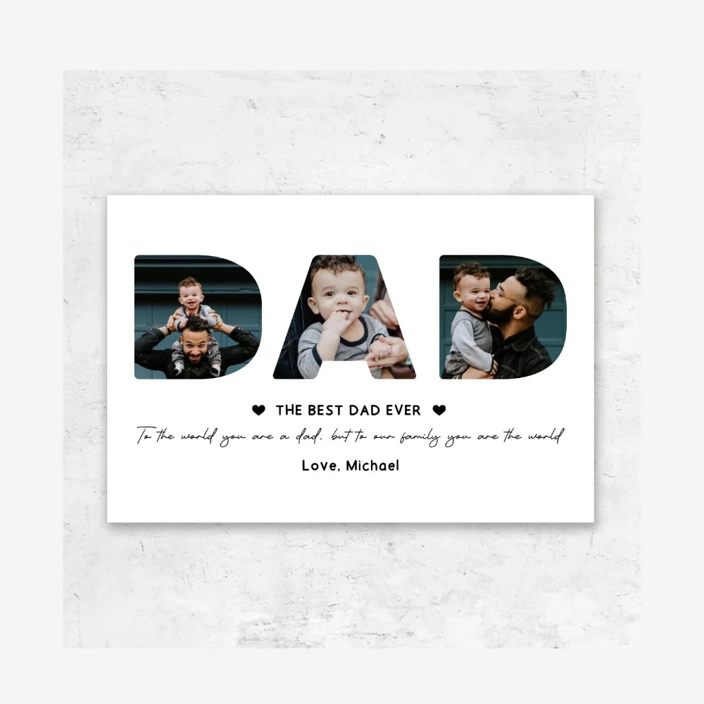 Personalized Canvas "For the best Dad"